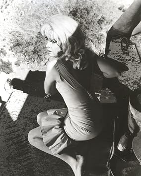 Stella Stevens wearing Sexy Dress in Black and White Top View Portrait Photo Print 8 x 10