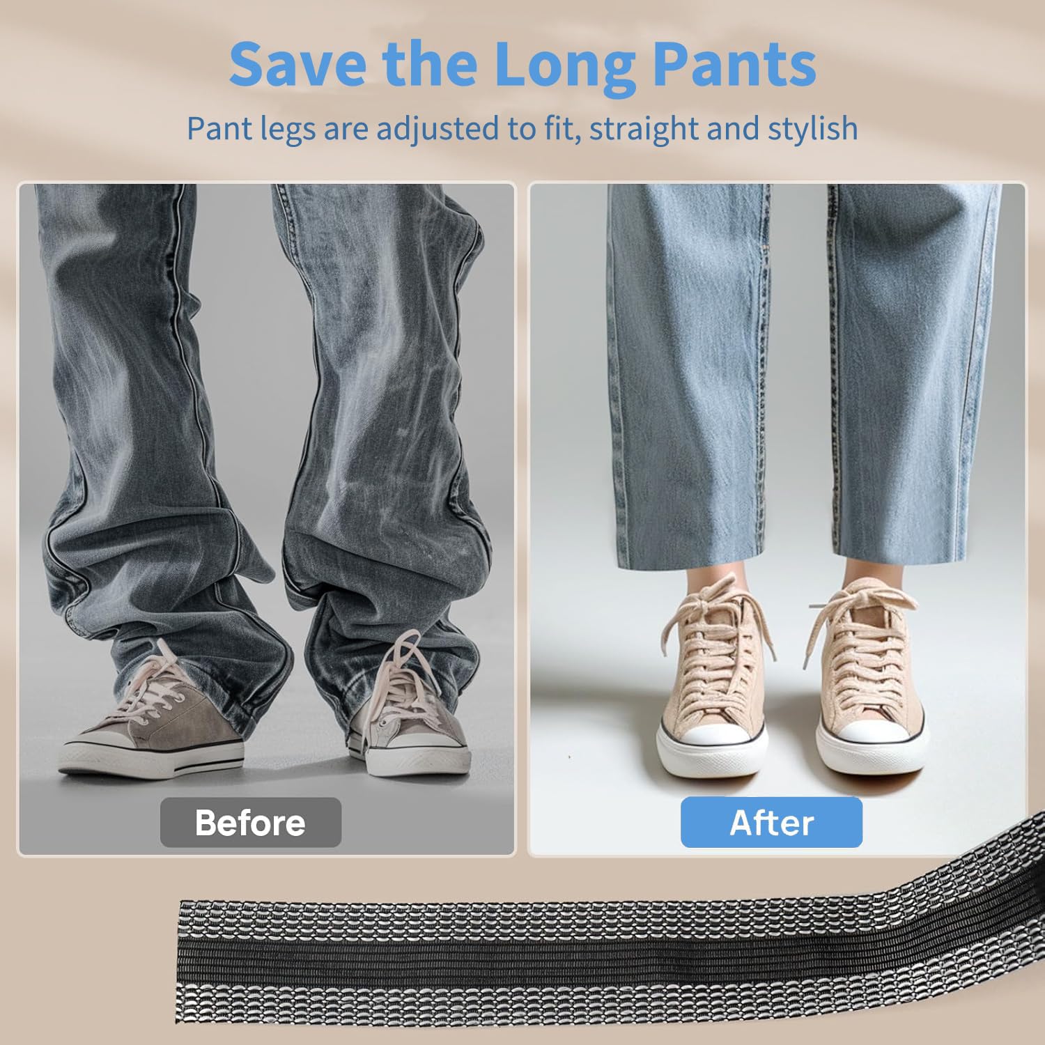 Aoliandatong Lot De 2 Rouleaux De Ruban Adhésif à Repasser De 140 Yards - 2 Rouleaux De Ruban à Repasser Sur Les Textiles Tels Que Les Pantalons, Les Rideaux, Les Ourlets