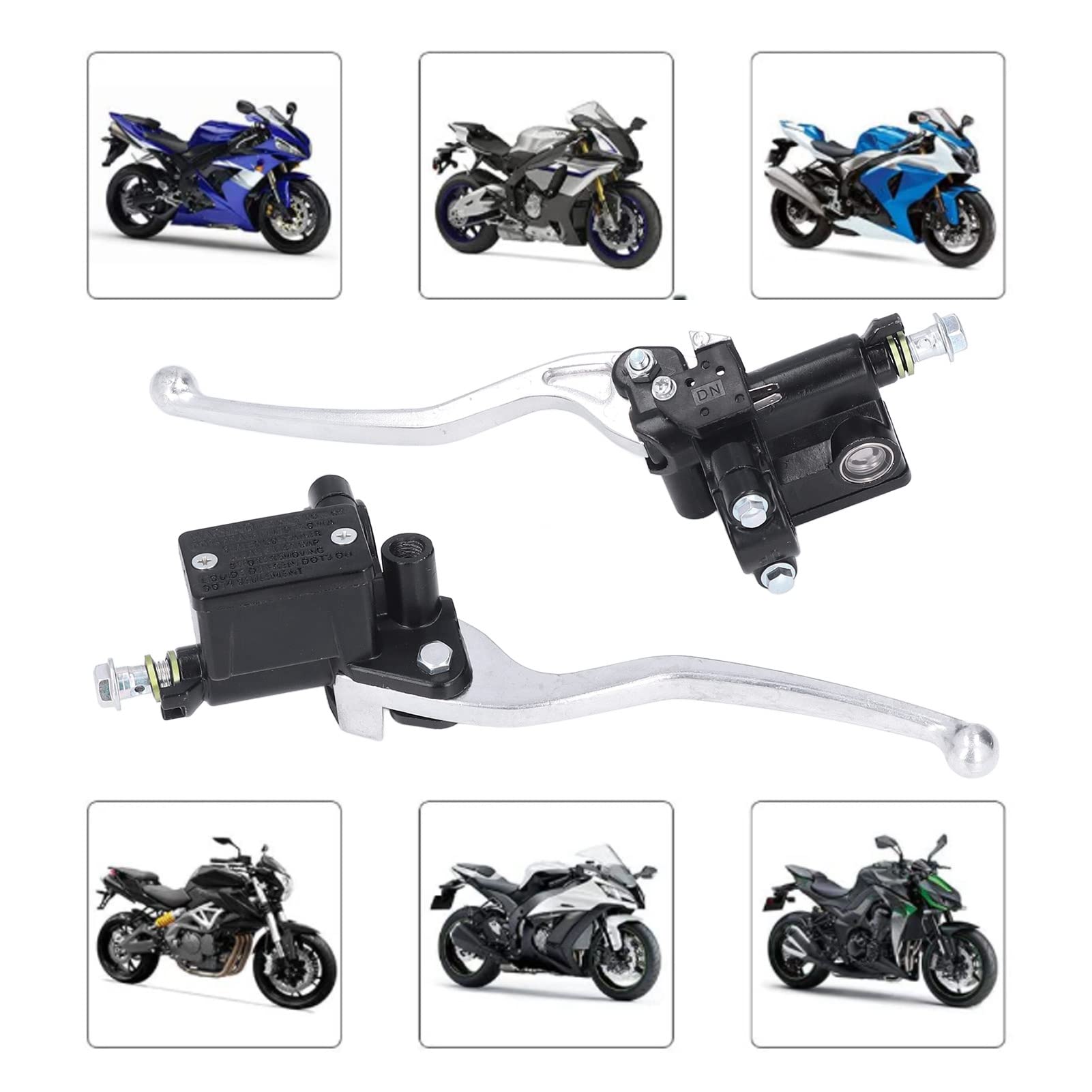 Motocicletta Universale Leva Frizione Pompa Freno Manubrio 2 Pz 7/8in Leve Pompa Freno Frizione Sinistra Destra di Ricambio per Majesty Cruiser Scooter T2 T3 T5 T8