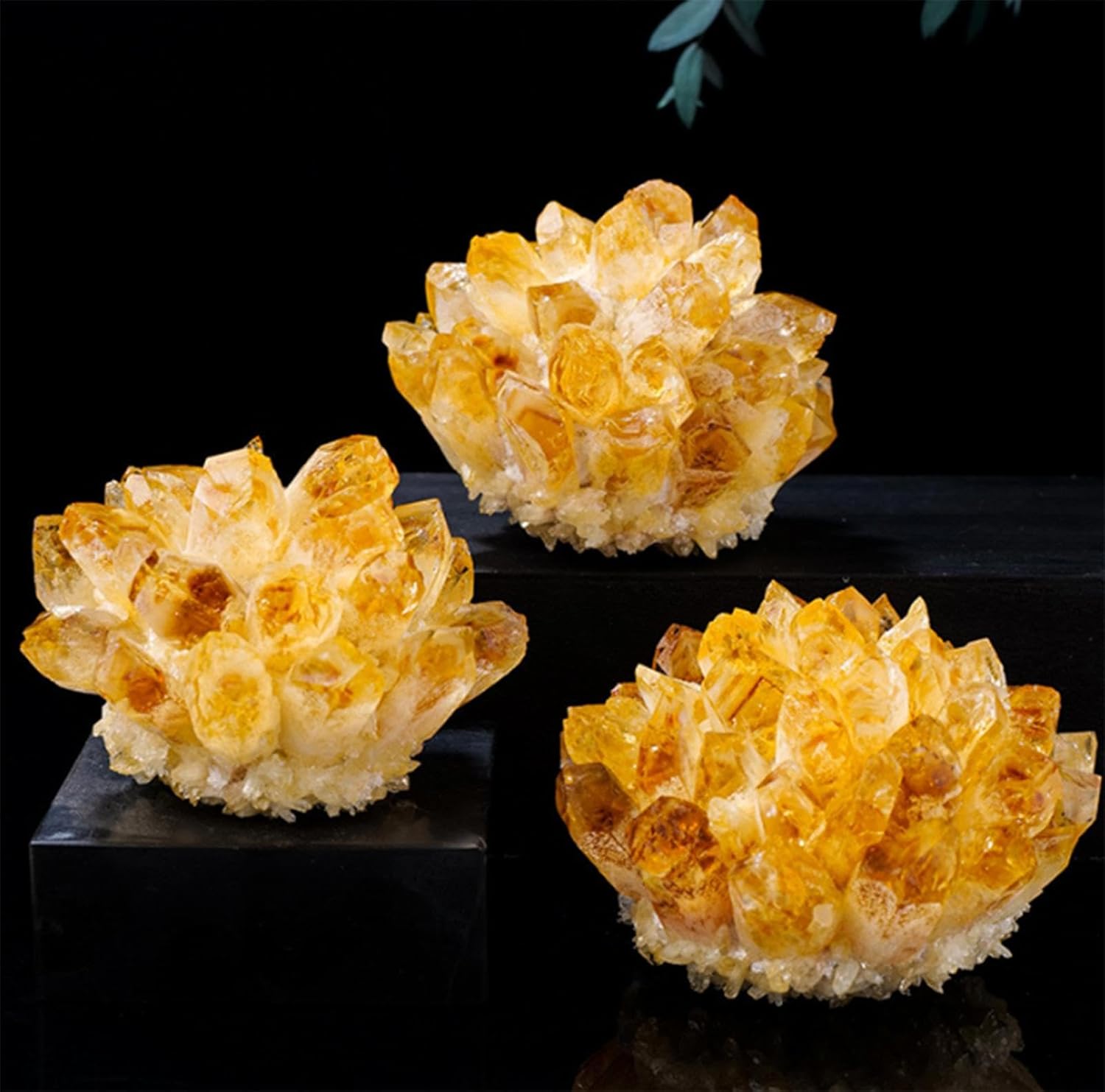 Crystal Citrine Cluster,Citrine Crystal Stones,Yellow Crystal Raw Rock Gemstones for Balance Wicca Room Decor,200-300g