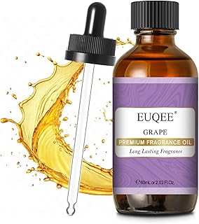 EUQEE Grape Fragrance Oil, Premium Essential Oil 2.02 Fl oz with Glass Dropper for Aromatherapy, DIY Bath Bombs, Candle Soap Making (60ml)