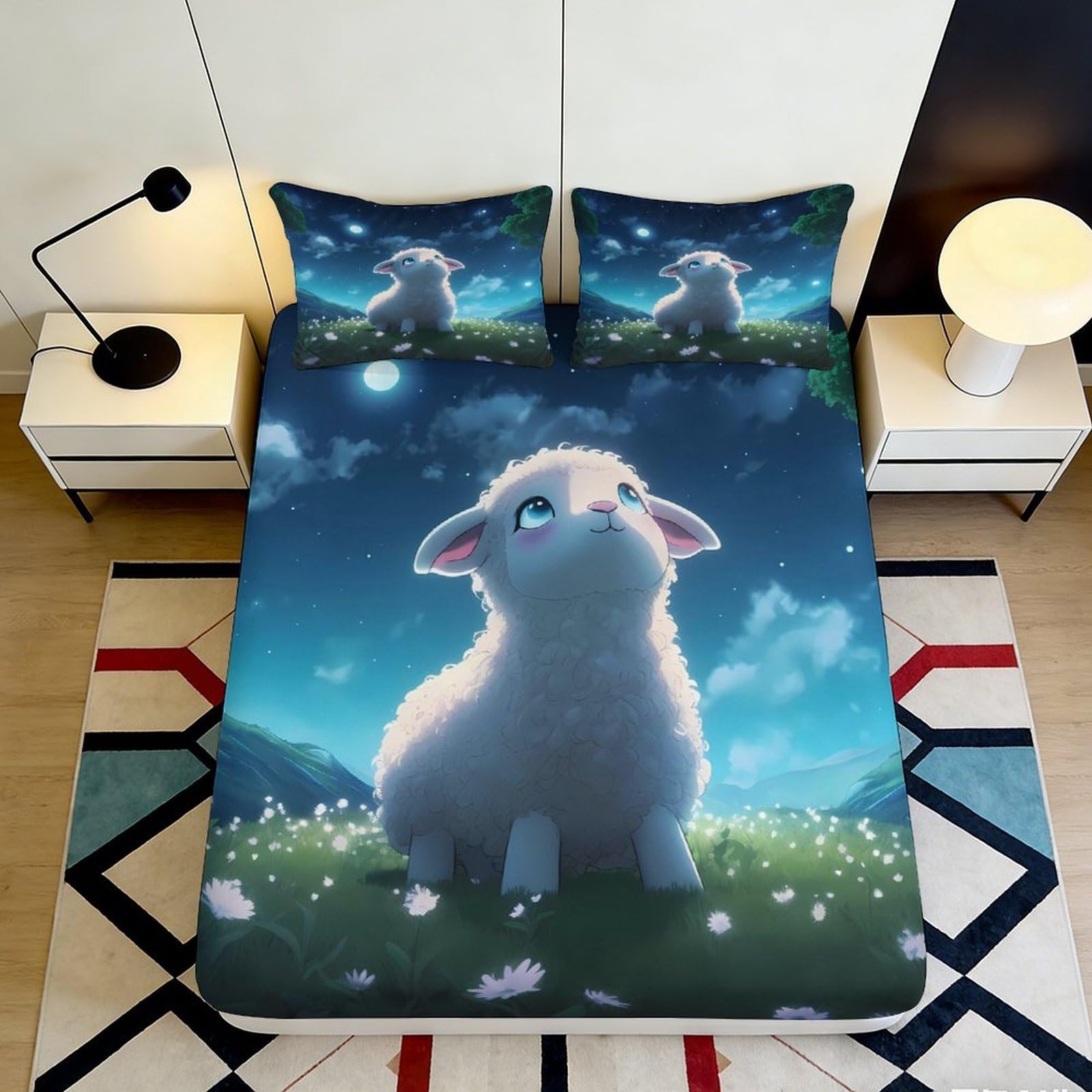 Drap housse agneau mignon pour transformer votre chambre en un cocon de douceur 200x200 cm