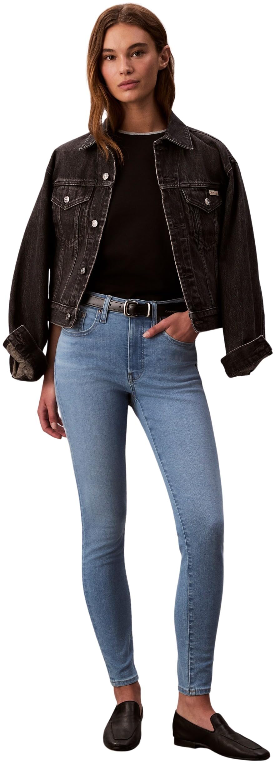 Calvin Klein Damen Jeans Hose Skinny Light Cape Mid Rise