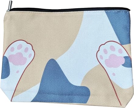 Cosmetic Bags for Women Cute Cat Paw Makeup Bag Purse Bag for Travel,Make Up Organizer Storage Soft Lightweight Small Pouch for Girls,Toiletry Bag Pink Paw