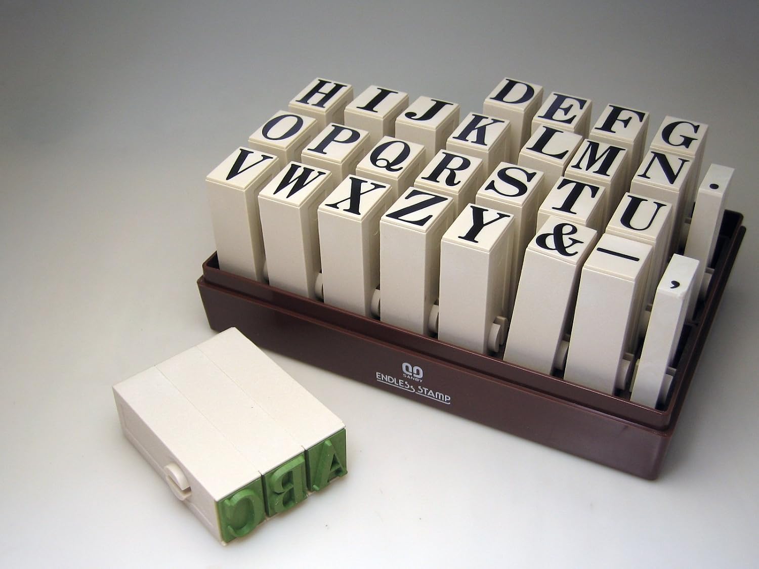 Sanby EN-EB Endless Stamp Joint Type English Letter Set Mincho Tai Extra Large Number 30 Pieces
