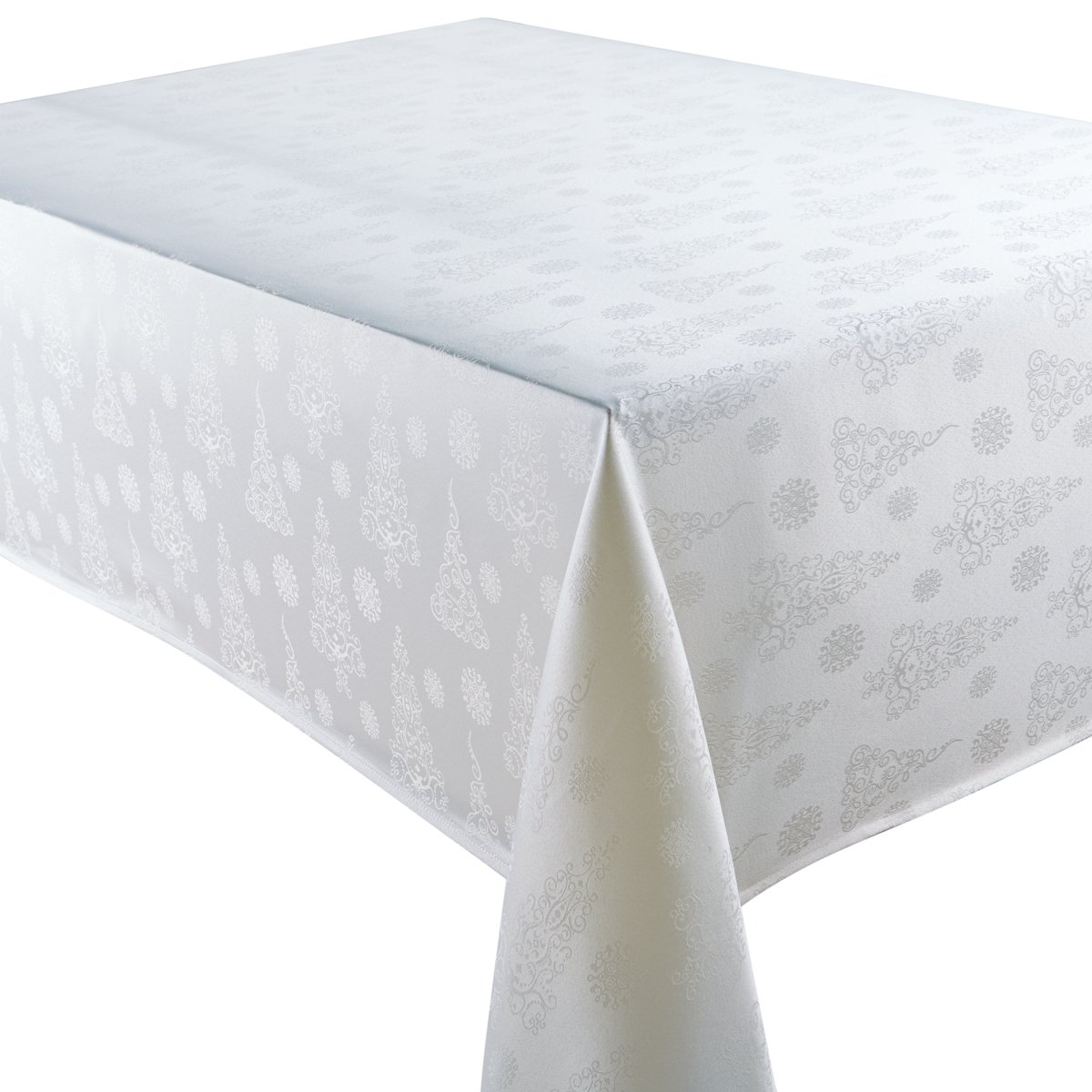 52x70" Spiral Tree Cream Christmas Tablecloth (52x70in-132x178cm Approx)