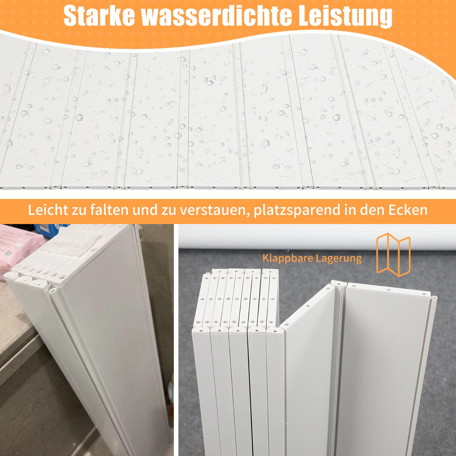 Badewannenabdeckung,160x75cm Faltbare Badewannenablage PVC Wasserdicht badewannenbrett Staubdicht Badewannenabdeckung für Haus Badewannen Badezimmer SPA (Dünnes Stil, 80x160x0.7cm)