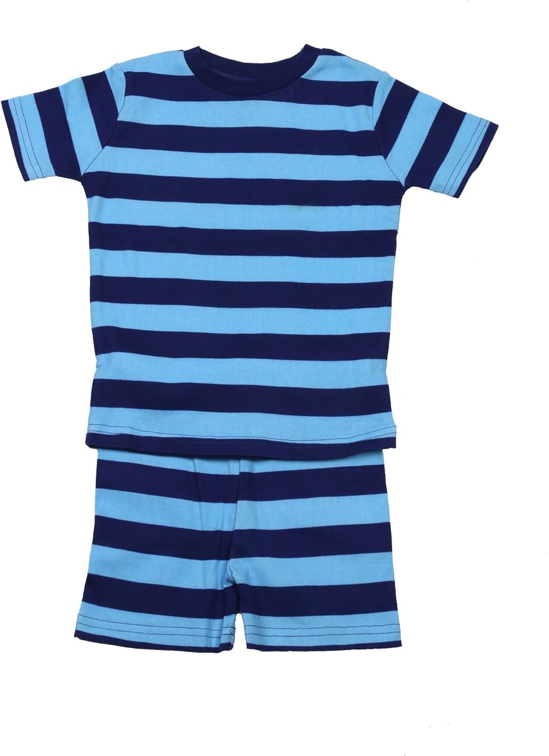 New Jammies Baby Boys' Organic Baby Pajama Short Set Stripes Navy