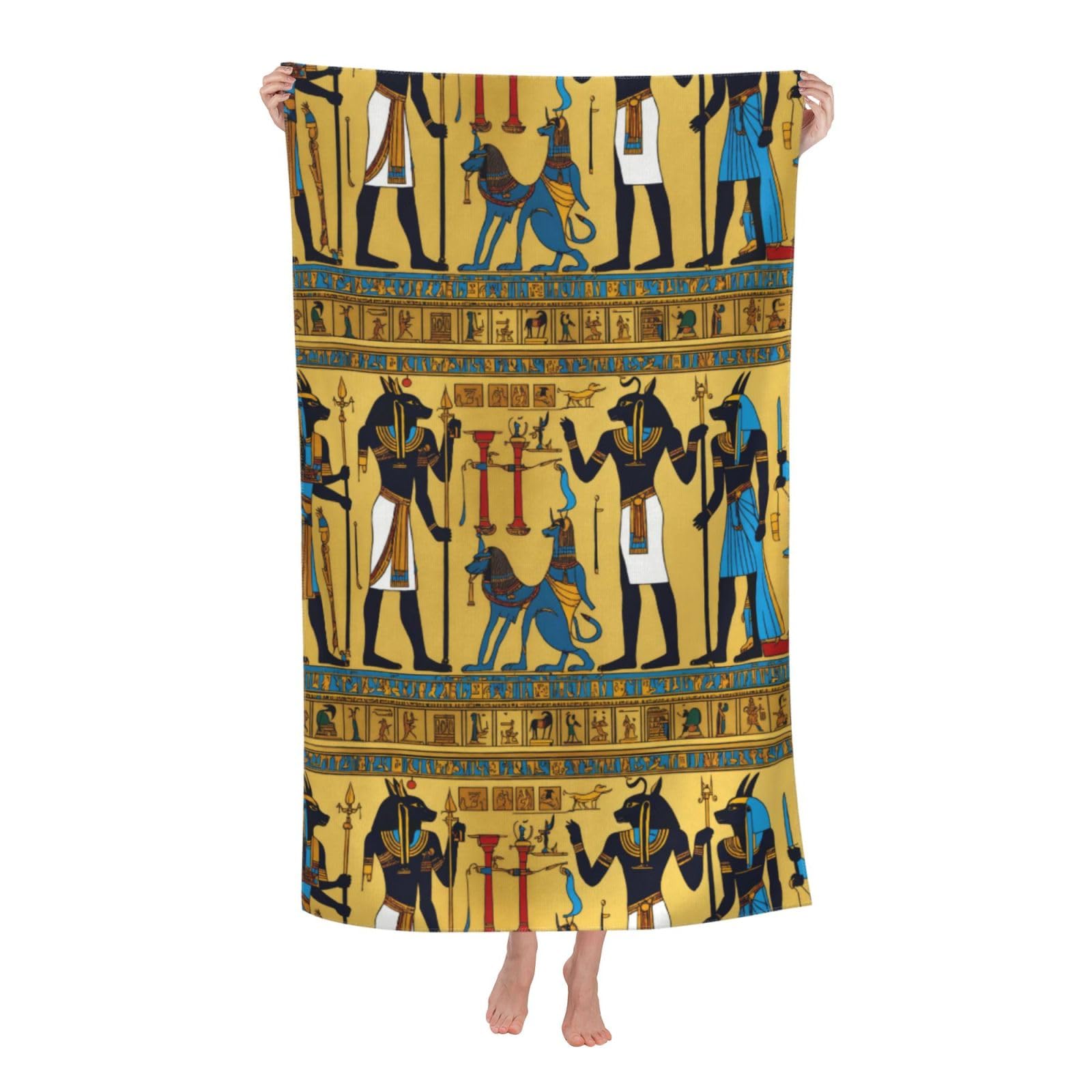 Cbaaghh Ancient Egypt Tribe Series Print Adult Beach Towels,Beach & Pool Towel,Beach Towels,Towels For Camping