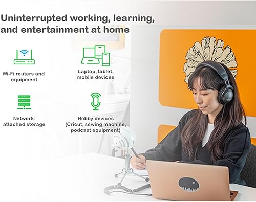 Vista 7 de APC Batería de respaldo UPS, UPS de 1050VA con 6 tomas de batería de respaldo, carga USB Tipo C, BE1050G3 Back-UPS