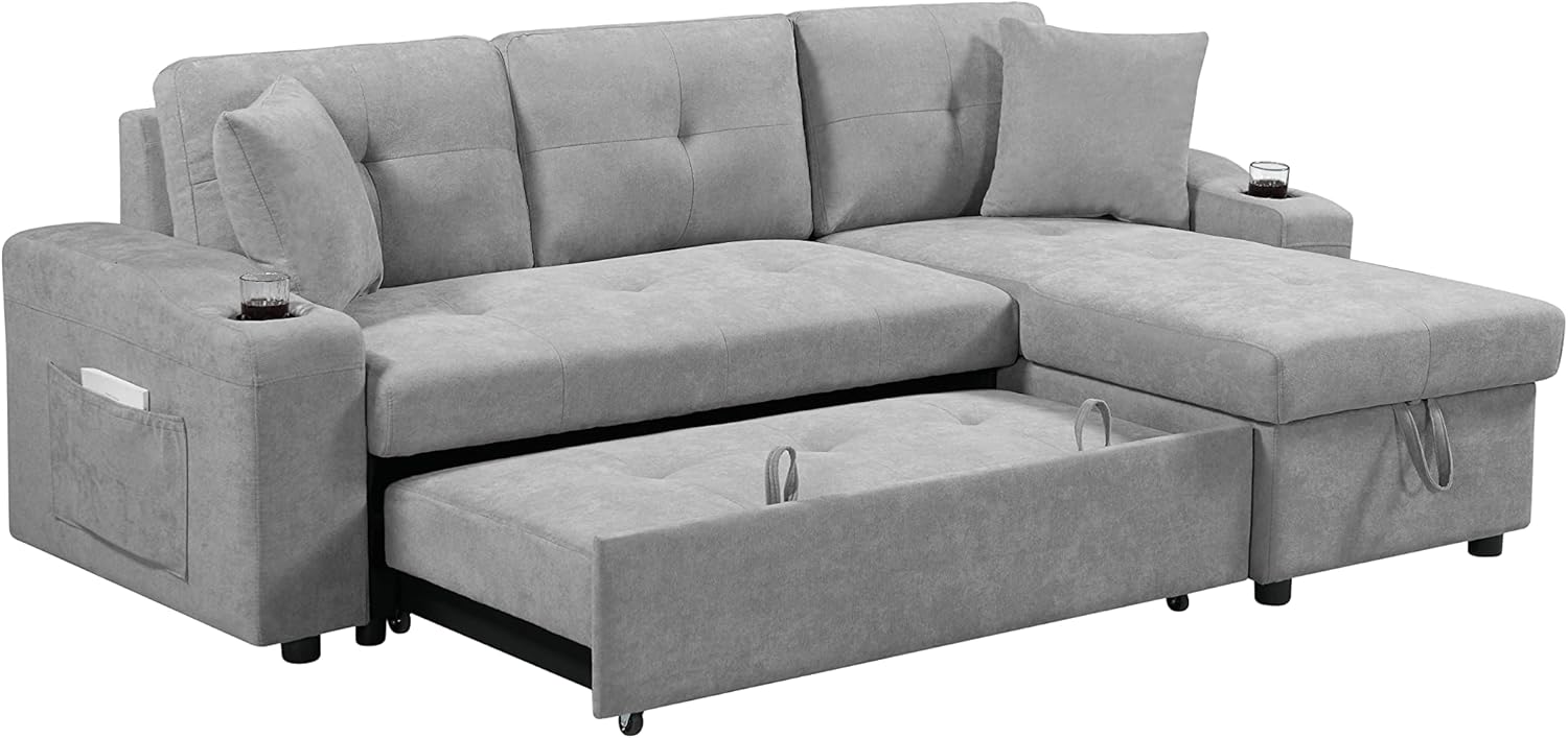 BIADNBZ Reversible Sleeper Sofa Bed 2 in 1 Pull Out Couch
