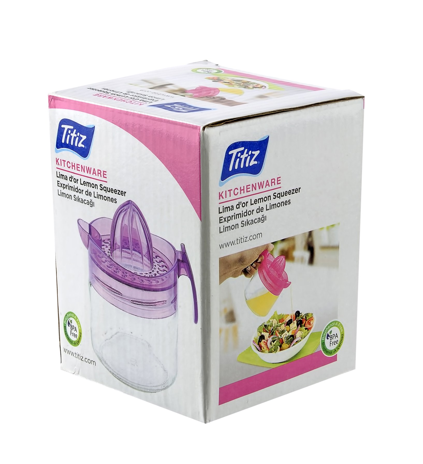 Titiz Plastic Lemon Squeezer, Multicolour