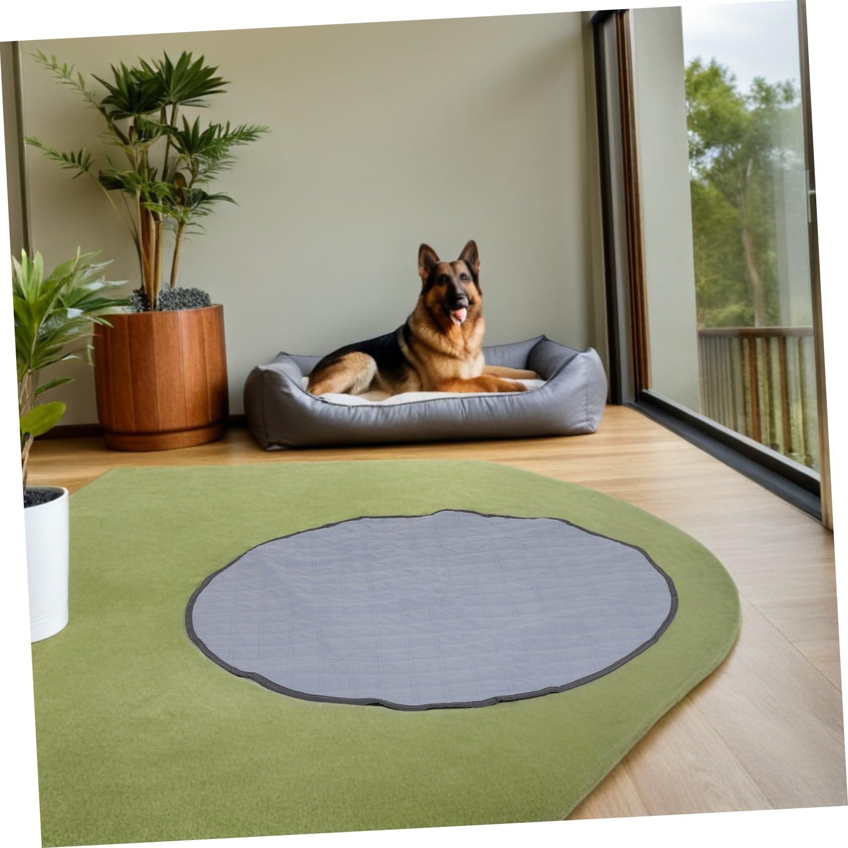 UPKOCH Tappetini Igienici Riutilizzabili per Animali Domestici Rotondi in Flanella Assorbimento Rapido e Facile da Pulire per Gatti e Piccoli Animali in Casa