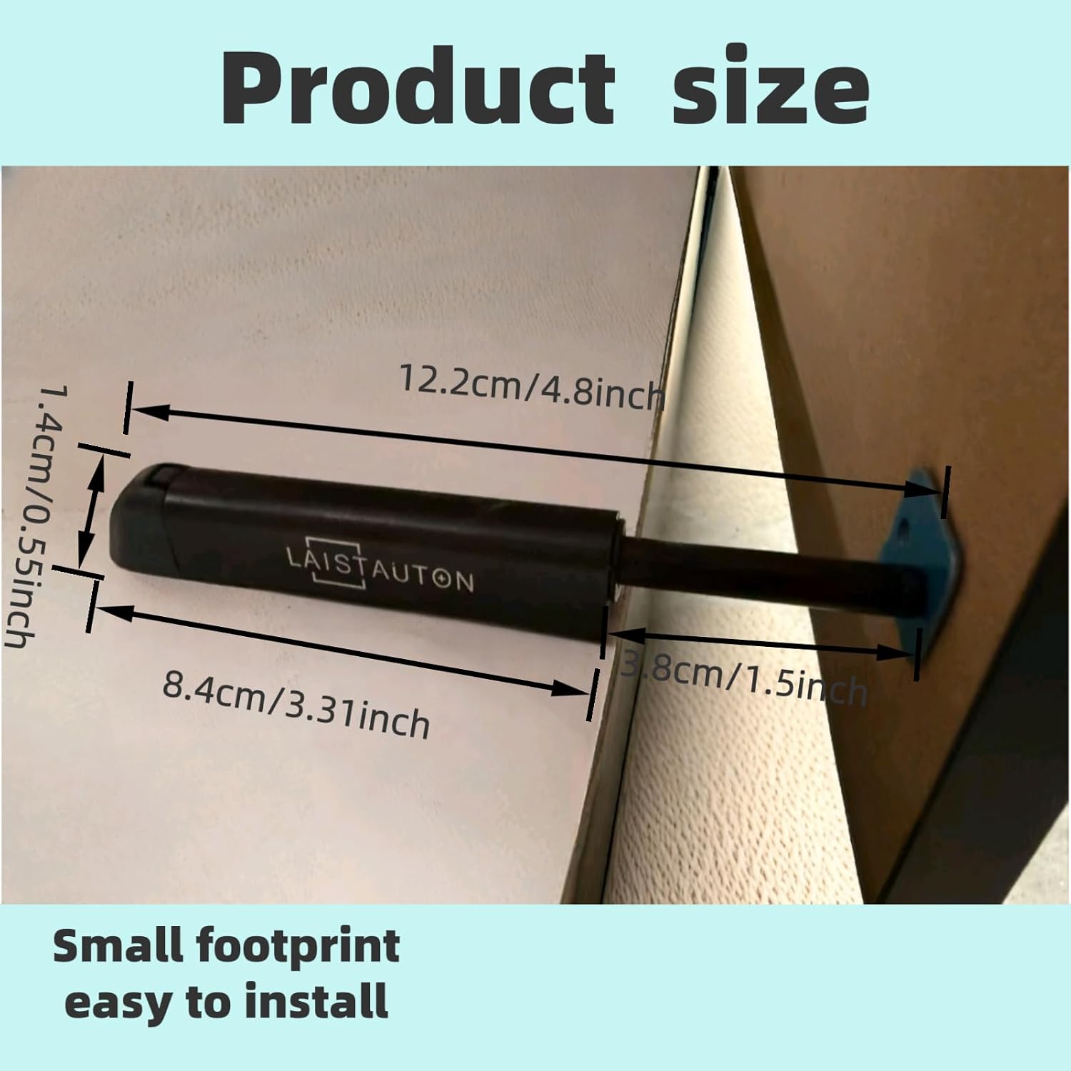 Softly-Closed Door Latch - 2 Pairs Magnetic Cabinet Push Open Latch，Full Extension Concealed Hidden Door Latch with Magnetic Shock Absorber for Kitchen Cabinet, Wardrobe, Office Furniture