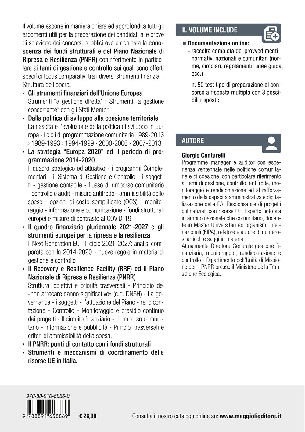 Concorso Funzionario esperto in gestione e controllo dei fondi europei. Fondi strutturati e PNRR. Manuale di preparazione. Con documentazione online