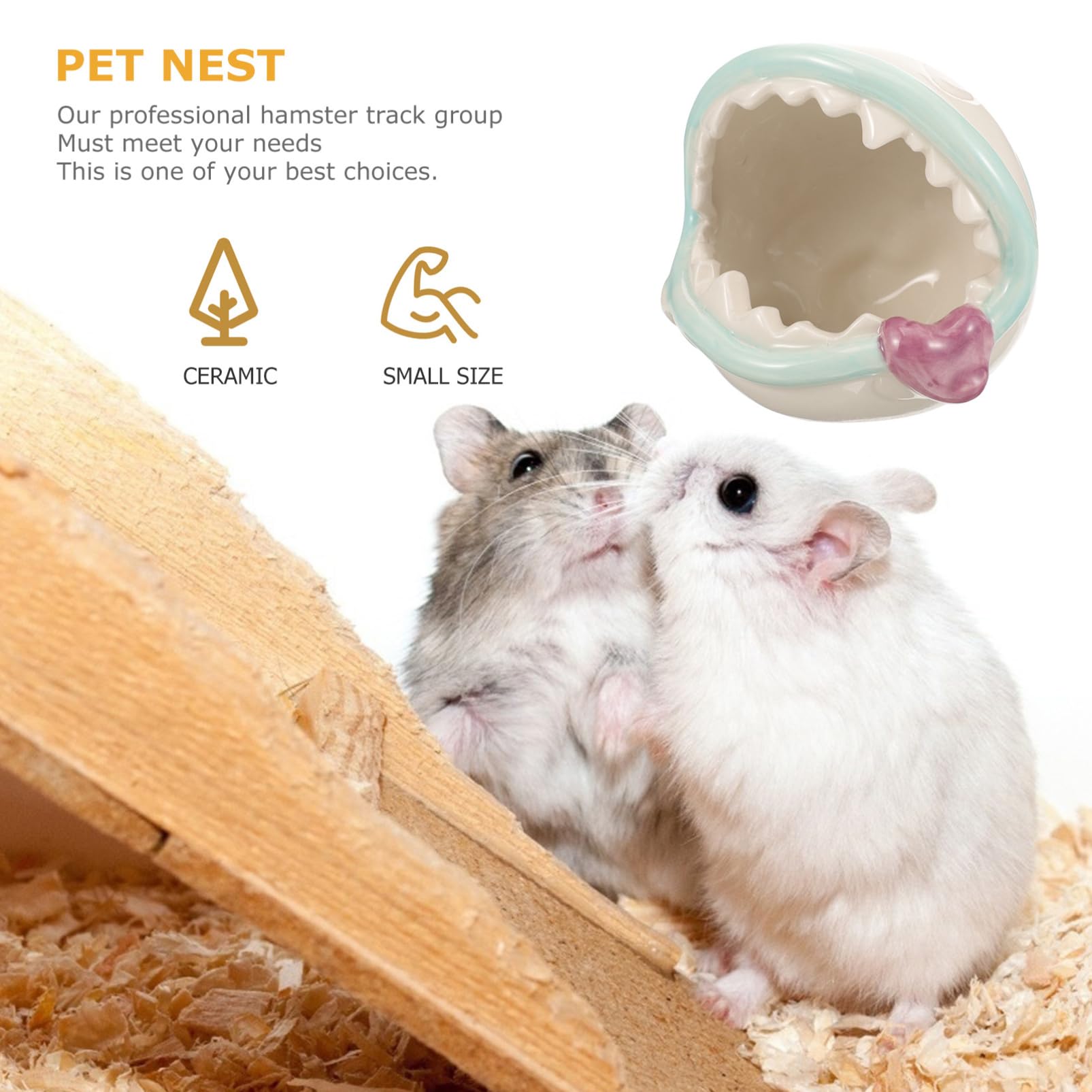TOYANDONA Keramik Hamsterversteck Klein Mit Kühlender Oberfläche Glattes Hamsterhaus Für Kleintiere Privatrückzugsort Im Käfig Haustiernest Für Zwerghamster Und Igel