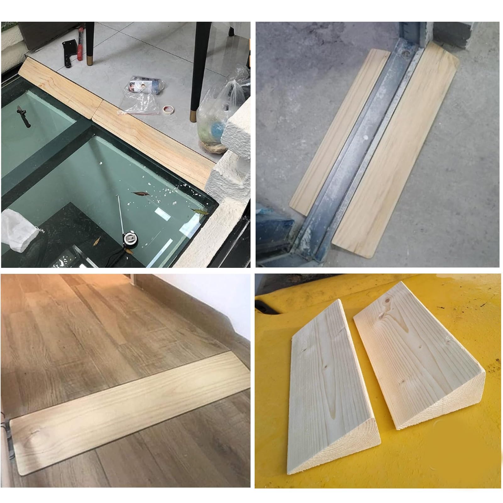 Rampa de madera maciza para robots barredores y vehículos, alfombrilla antideslizante para coches, camiones, scooters, bicicletas, motocicletas y sillas de ruedas