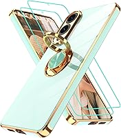 Vista 91 de Gritup Funda para Samsung Galaxy A14 5G: Funda para Samsung A14 2 piezas, protector de pantalla, soporte de anillo de rotación de 360°, soporte