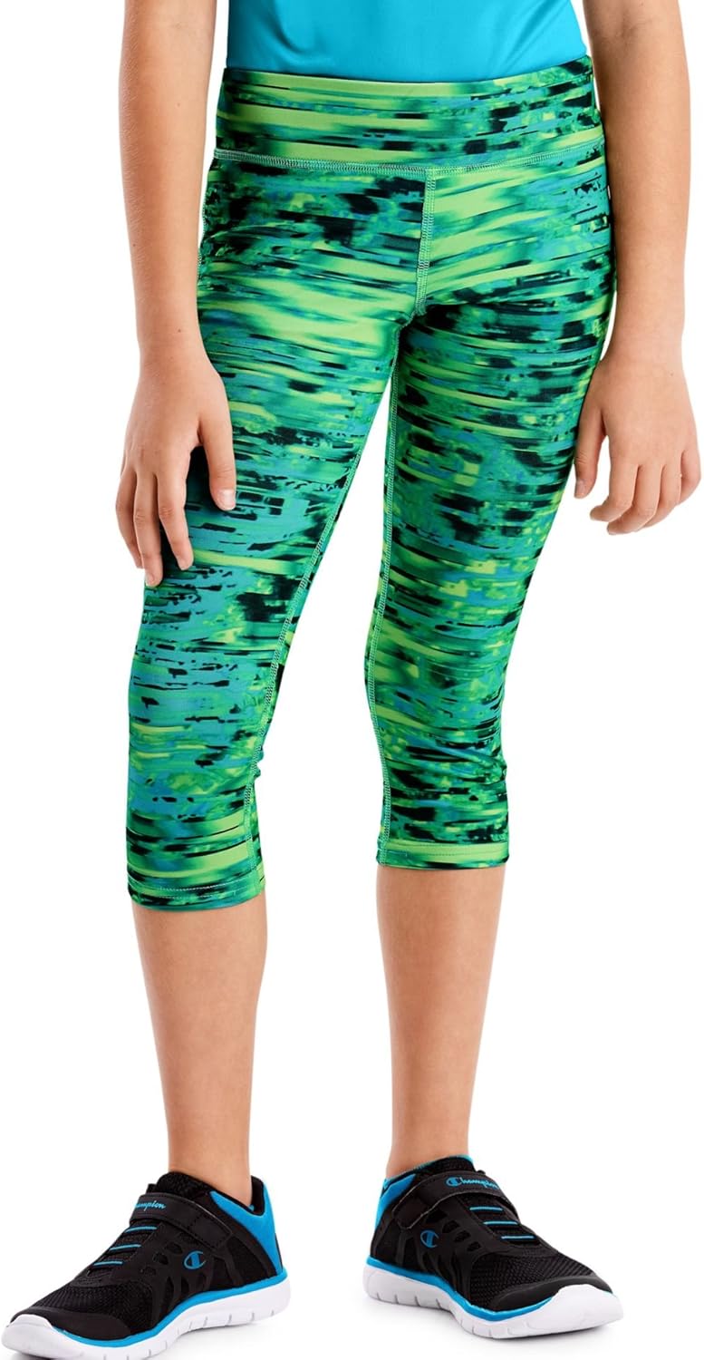 Hanes womens Sport Performance Capri Legging X-Small Speed Dash/Cool Me Blue