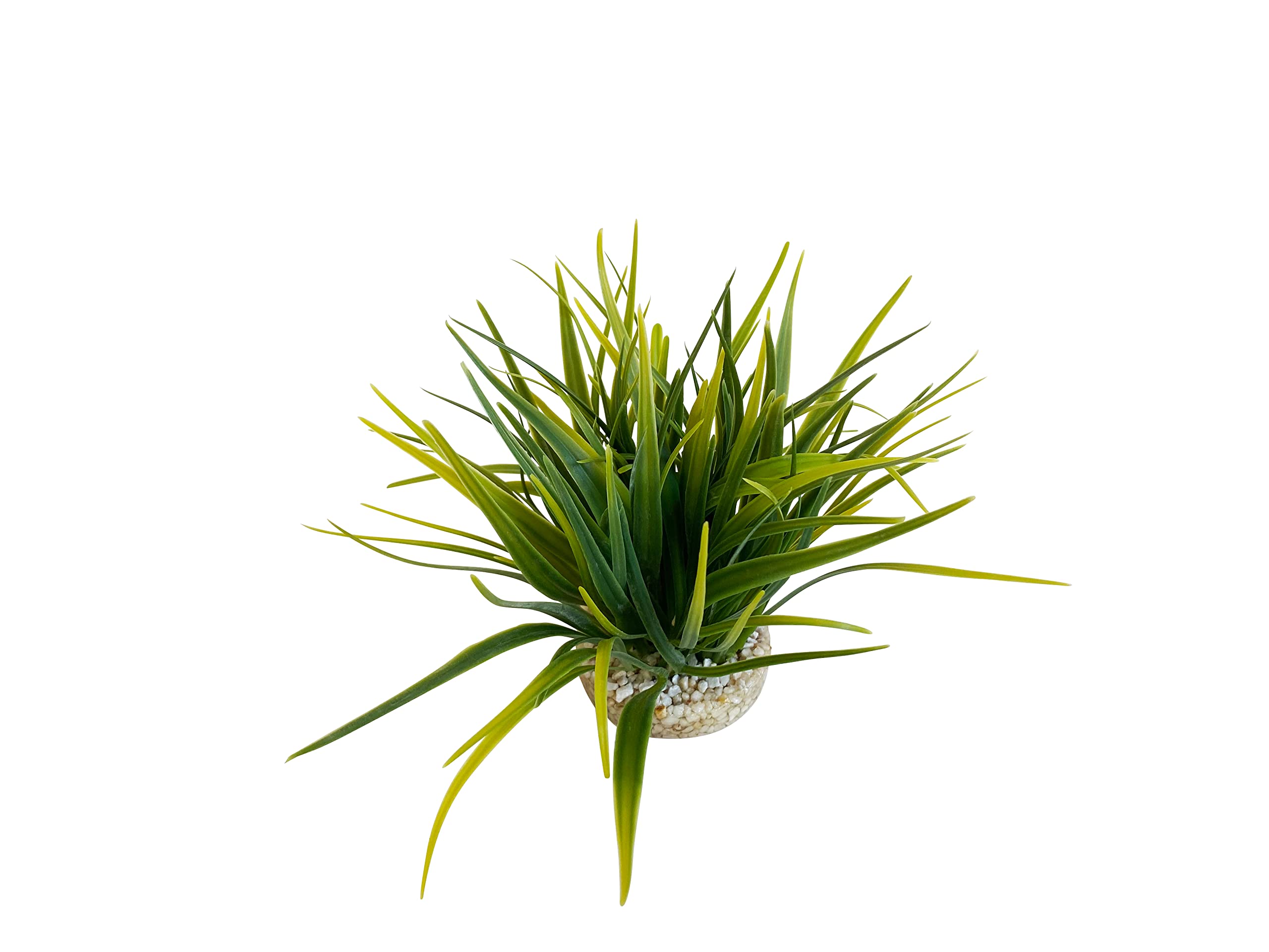 Tyrol - Plante d'Aquarium Artificielle - Décoration pour Aquarium - En plastique sur Socle - Plante d'Intérieur Buisson Verte - Ancrage Facile - Fabriquée en France