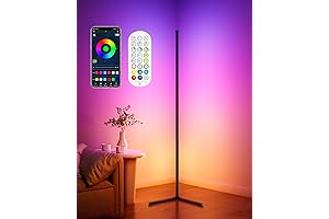Hitish Corner Floor Lamp: Illuminate Your Space with Smart RGB Ambiance