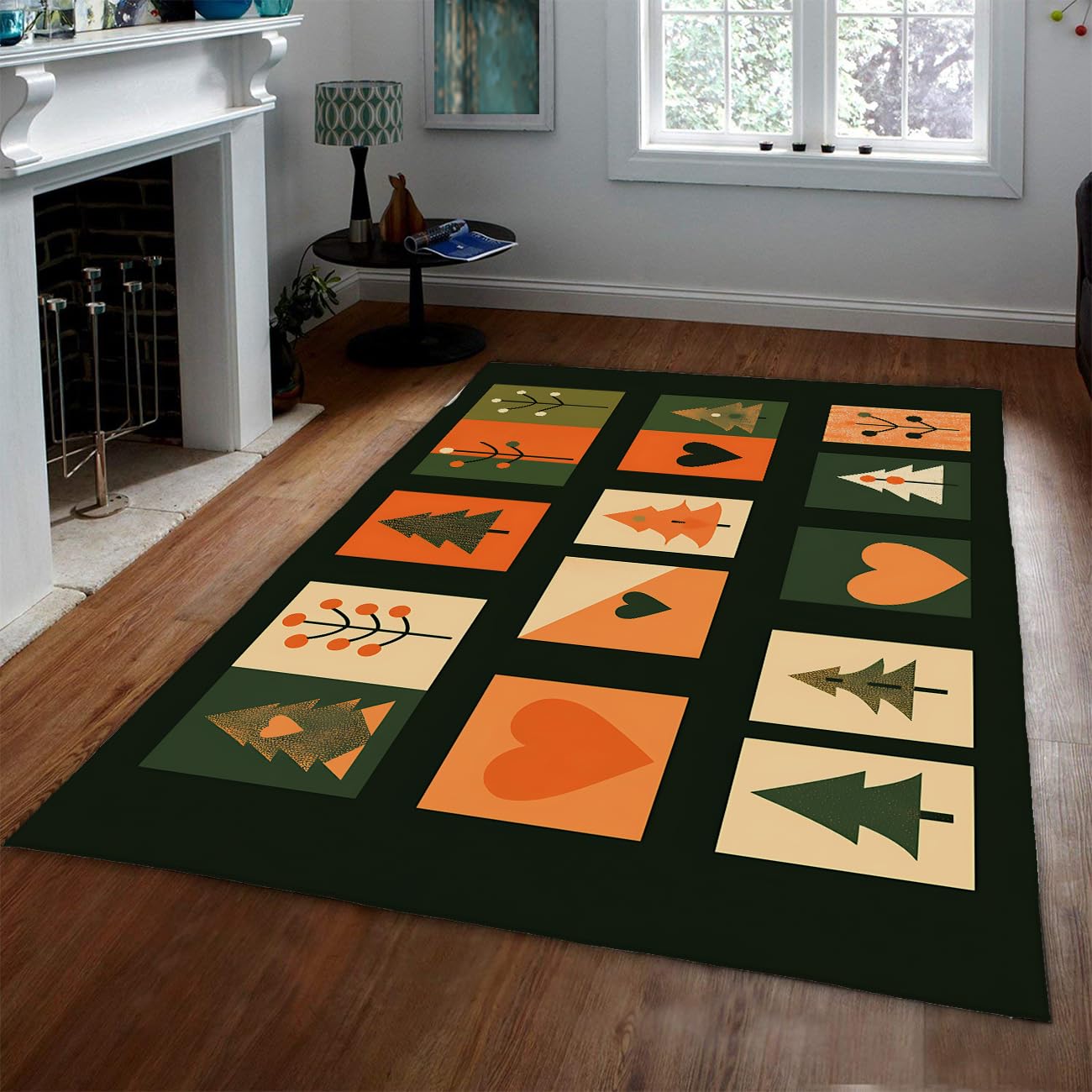 Tapis Noël doux lavable 160x200cm pour éviter les taches en nurserie