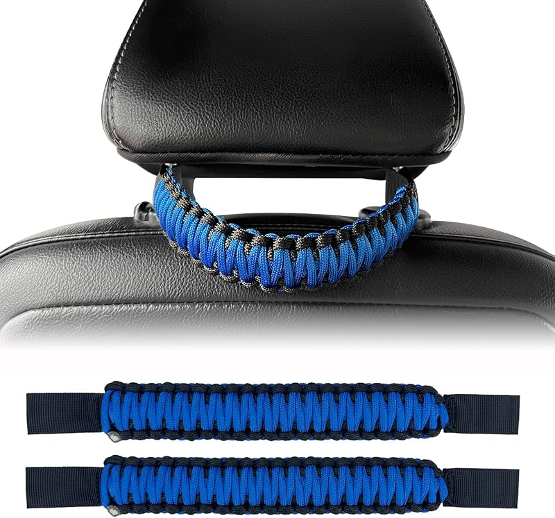 Alças de apoio para encosto de cabeça SWLOR em paracord azul – 2 unidades