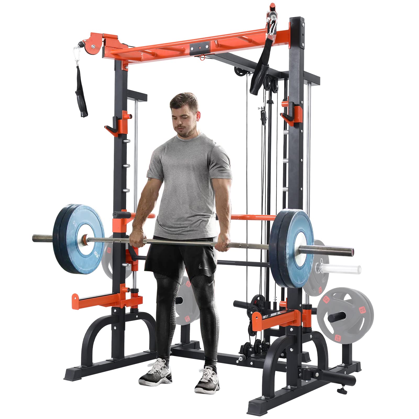 Buy Mikolo Smith Machine, MultiFunctional Power Cage with LAT Pulldown