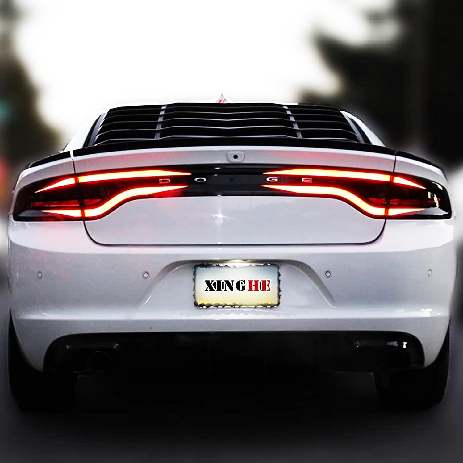 Xinghe for Dodge Charger 2015-2024 Tail Light Race Track Bat Vinyl Overlay Decal Cover Gloss Black, for Dodge Charger Exterior Accessories, Compatible with 2015 2016 2017 2018 2019 2020 2021 2022 2023