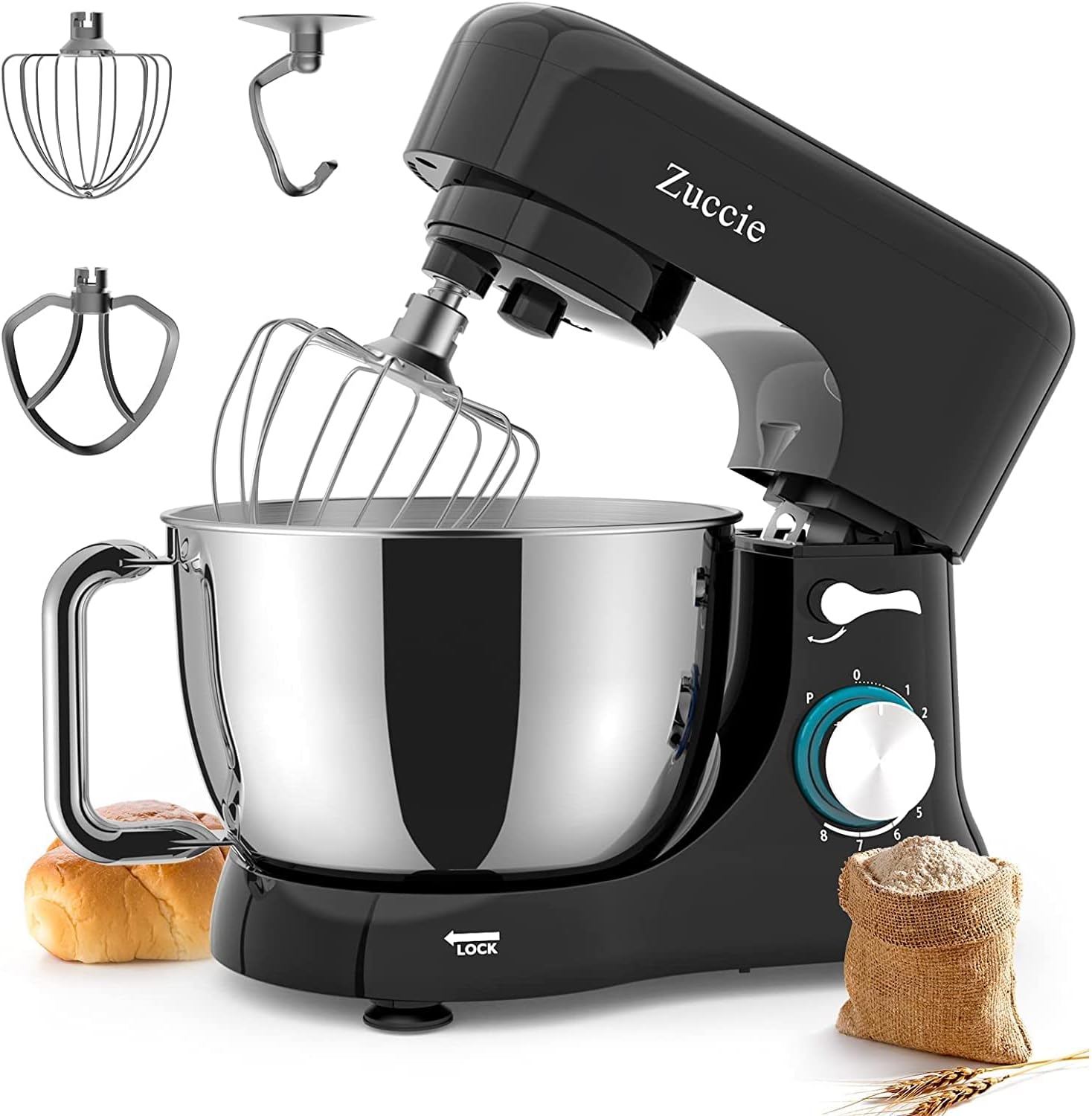 Impastatrice Planetaria Lehmann Chervil - 2200W, 5 Litri, 6 Velocità, Perfetta Per Pane E Dolci - Foto 2