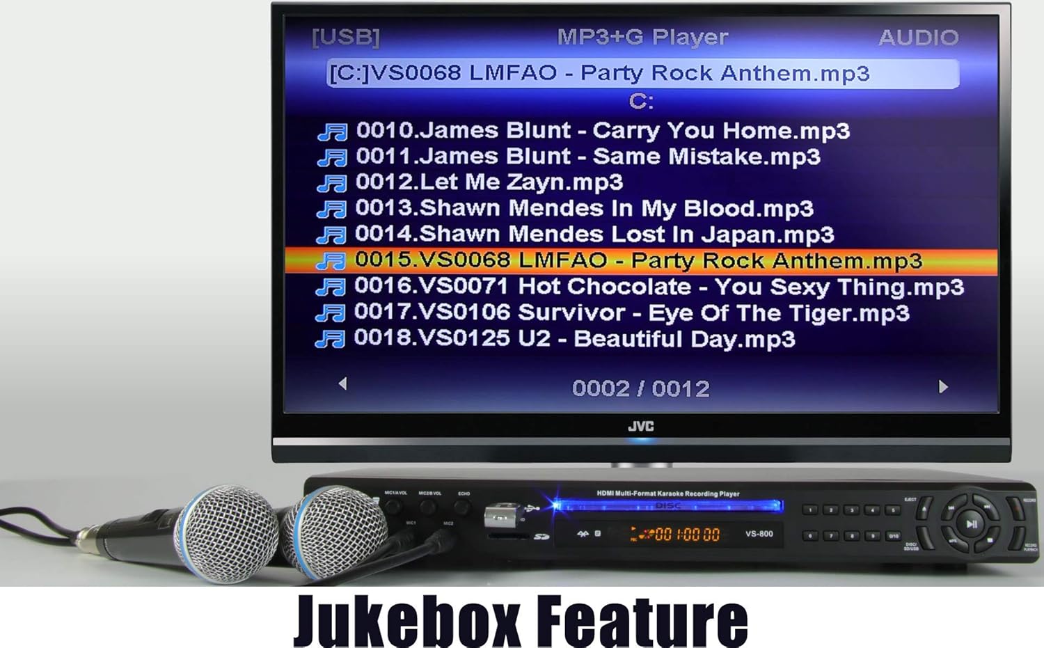 Screen showing 'SONGLIST.TXT has been created' message