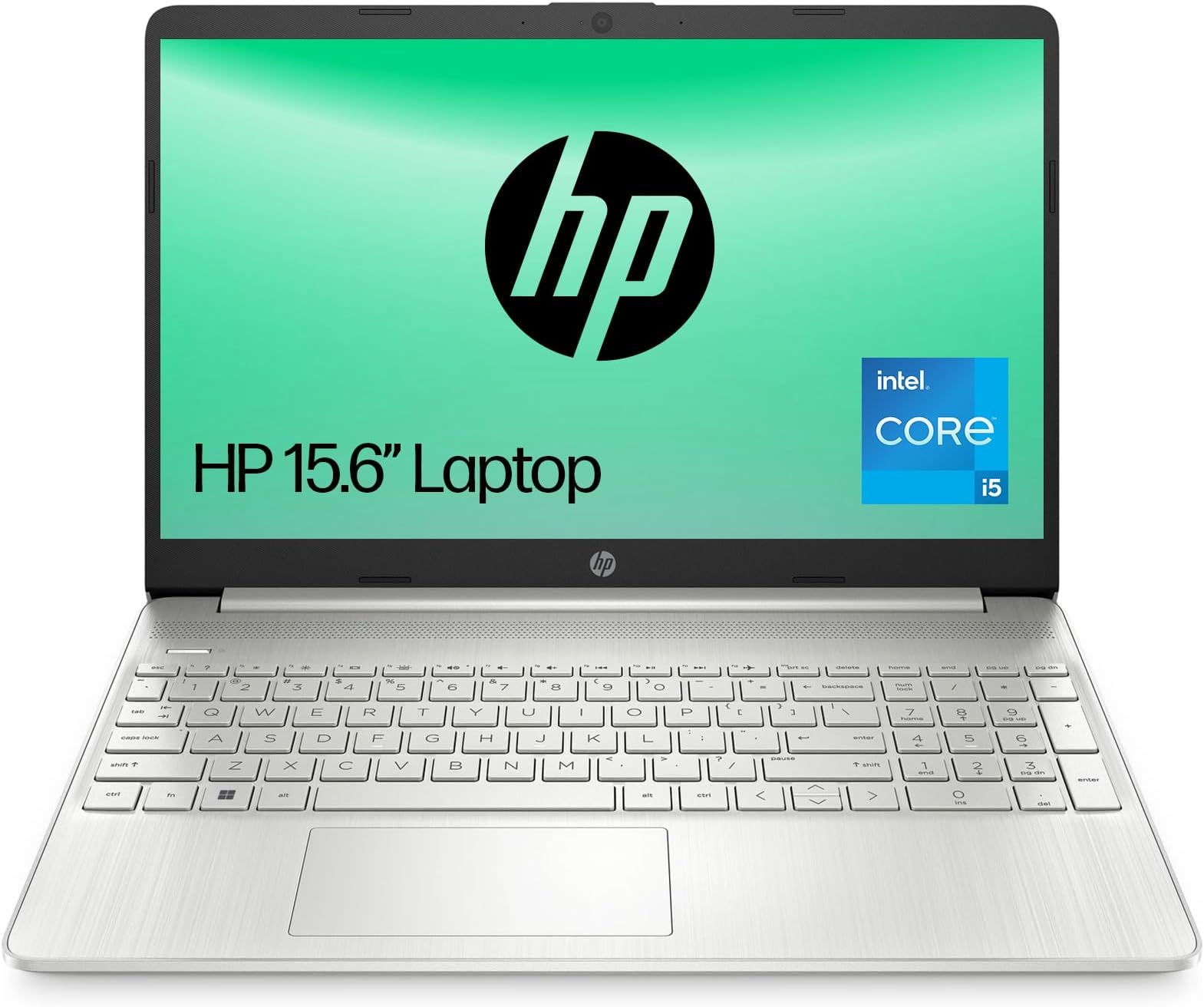15.6" Laptop | Intel Core i5-1235U Processor | 8 GB RAM | 256 GB SSD | Intel Iris Xe Graphics | FHD Display | Up to 7hrs battery | Win 11 | Dual Speakers | Silver | 15s-fq5021sa
