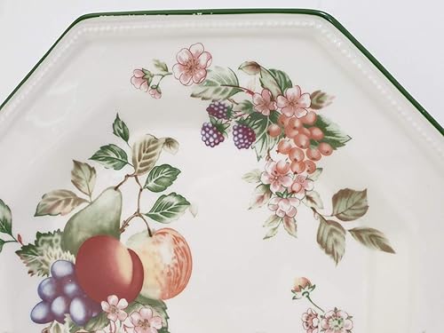 Miniatura 2 de Johnson Brothers Platos llanos octágonos de fruta fresca de 10.5"
