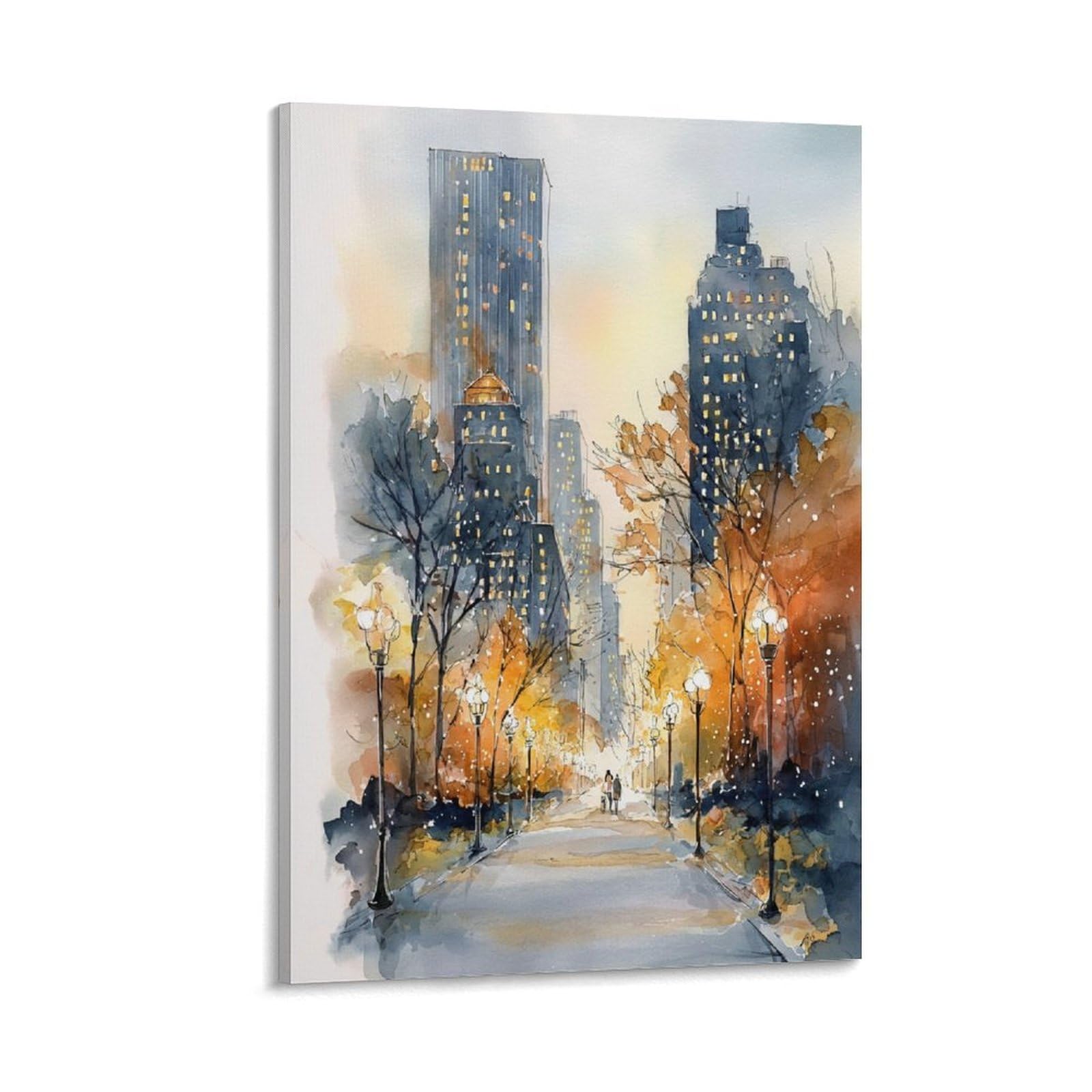 Minneapolis 24x36inch(60x90cm) Vintage Travel Poster Watercolor Canvas Art