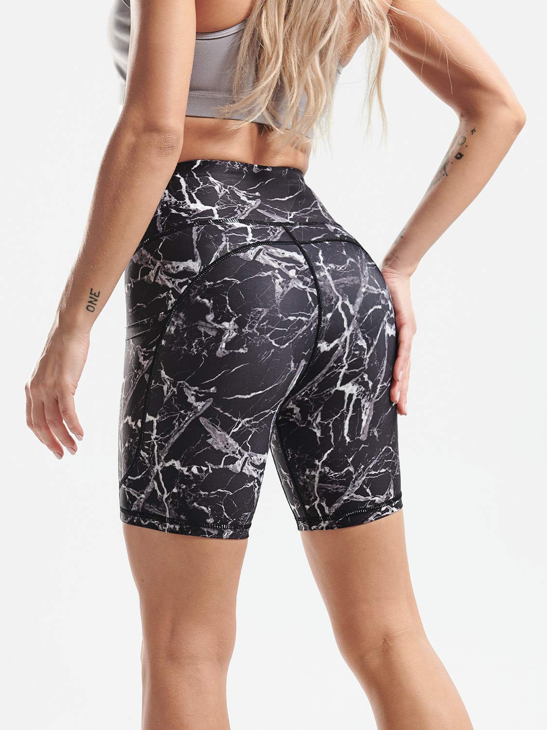 Cadmus Yoga-Shorts mit hoher Taille für Damen, 7,6 cm, 17,8 cm, 20,3 cm, nacktes Gefühl, Training, Laufen, Motorradfahrer
