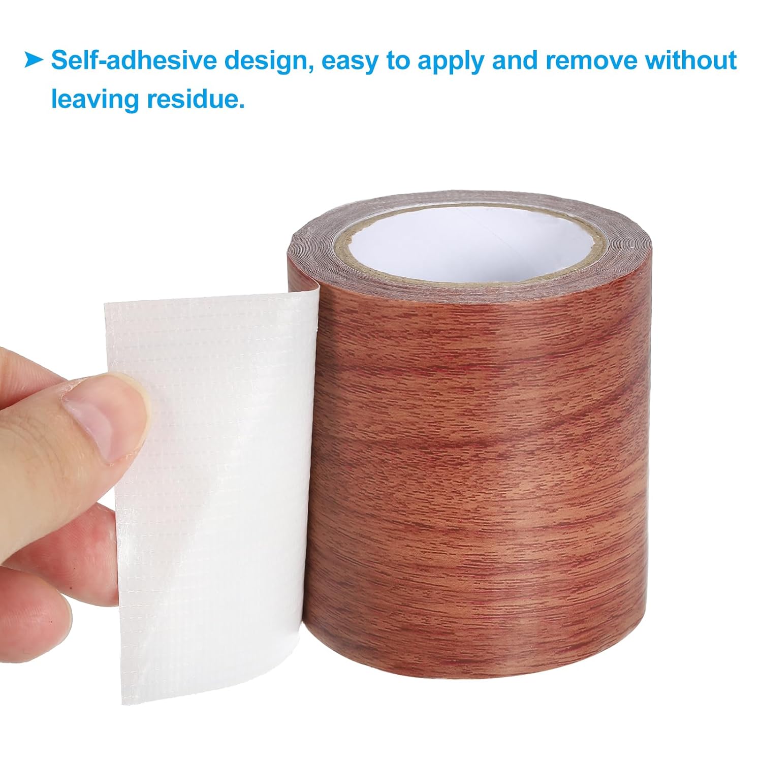 PATIKIL Wood Grain Repair Tape 3.15" X30', Self Adhesive Realistic Textured Repair Tape Patch for Floor Door Table Cabinets Desk, Red Oak