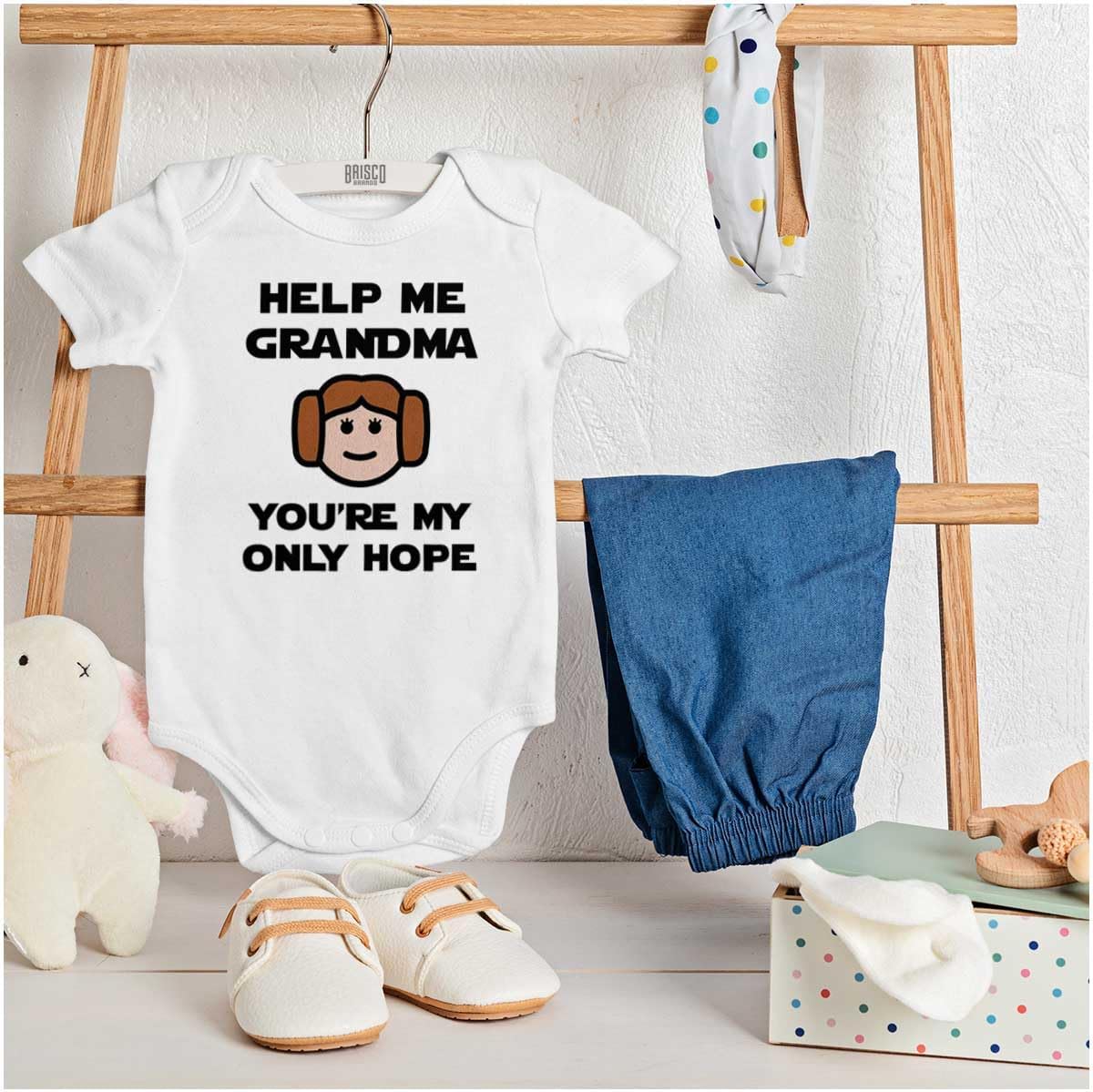 Brisco Brands Grandma You're My Only Hope Cute Baby Bodysuit Jumper Girls