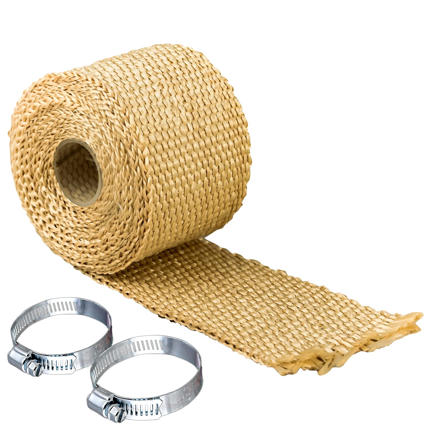 AllExtreme Silencer Wrap With Clamp Bike Exhaust Heat Shield For Bullet Electra Twinspark (3Mtr, Golden)-image-36