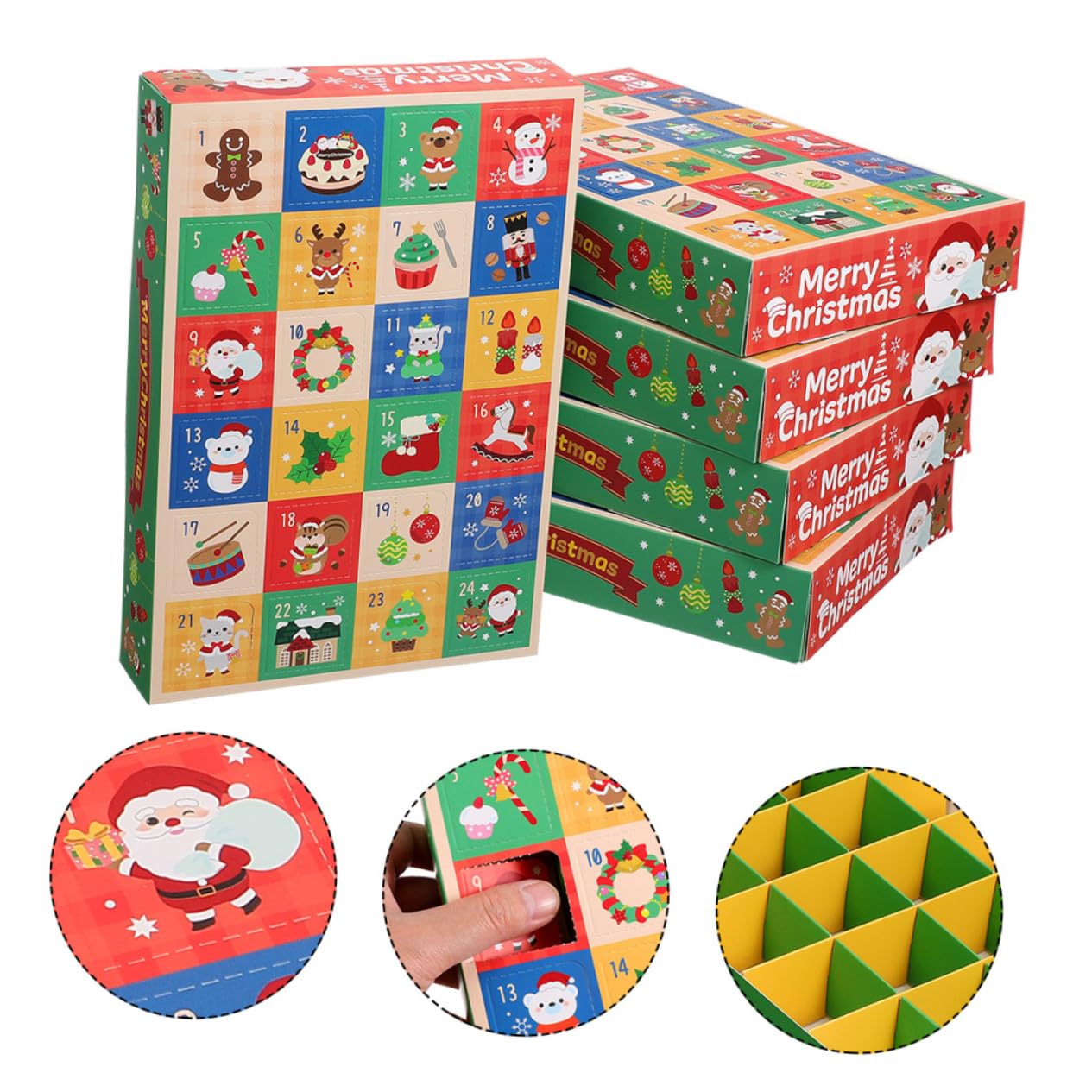 Ipetboom 15 Stück Teiliges Tage Leere Pappboxen für DIY Weihnachtsgeschenke Kleine Schachteln als Countdown Geschenkverpackung für Süßigkeiten und Schokolade