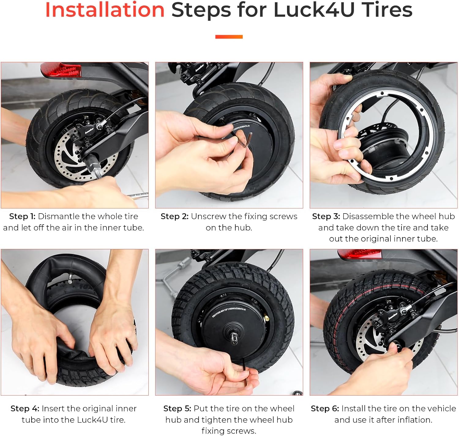 10*3 city road Vacuum Tire for kugoo M4 pro ZERO 10X Kaabo Mantis 10*3(80/65-6) Tires Scooter for 10 Inch Electric Scooter Tubeless Wider and Thicker Tires Non-Slip Spare Wheels for Scooter