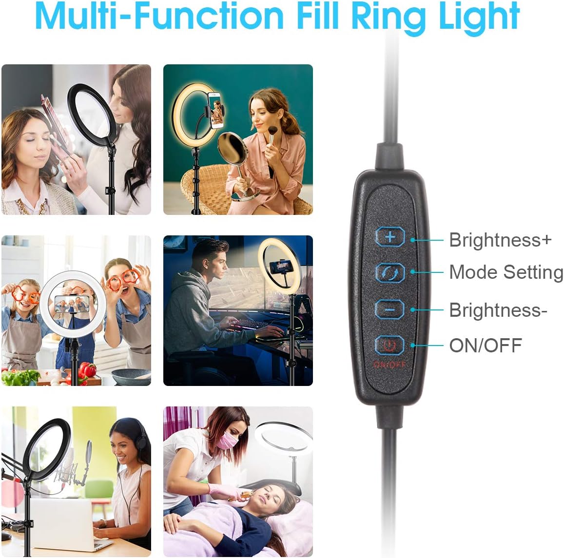 Hоt Dеаlѕ 10.2 Ring Light,LED Selfie Ring Light with Stand and Phone Holder(16.93'' - 64.57''),3 Light Modes,10 Brightness,Remote Control,Dimmable Fill Ringlight for Live Stream/Makeup/YouTube/Photography