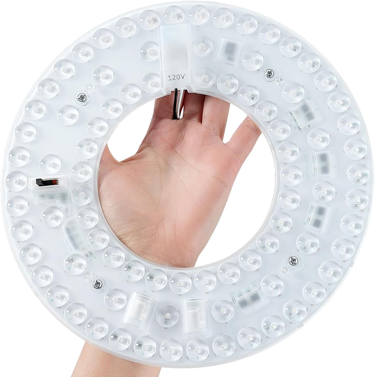 LED Ceiling Fan Light Retrofit Kit, Ceiling Light Retrofit Kit, 9.25 inch, 32W, 5CCT with Toggle Switch 3000K/4000K/4500K/5000K/6000K, 3840LM, 120V, CRI90, ETL Listed (1)