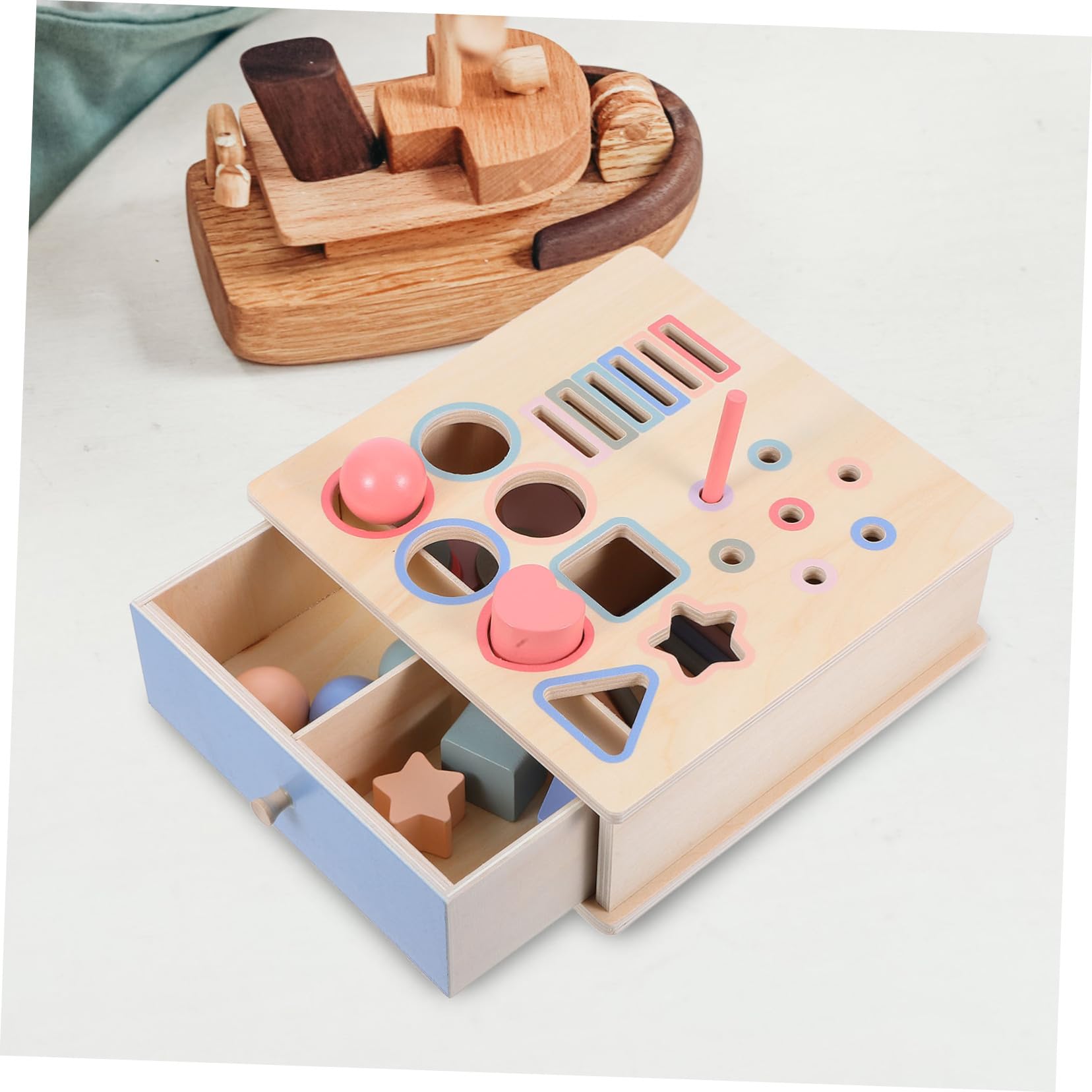 Juguete Montessori de Clasificación de Monedas de Madera para Bebés