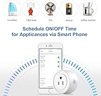 Vista 4 de Enchufe Inteligente con Wi-Fi habilitado, Mini enchufe Inteligente que funciona con Yaxa Alexa, Google Home, Salida de control remoto con función