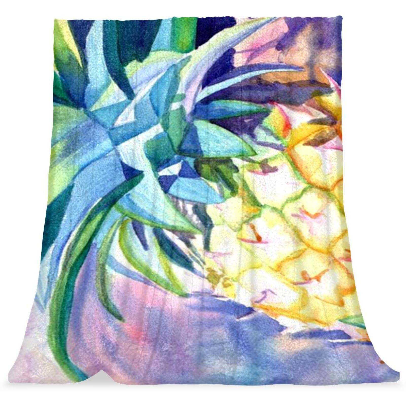 Couverture de lit TBOUOBT en lin imprimé aquarelle pour literie durable