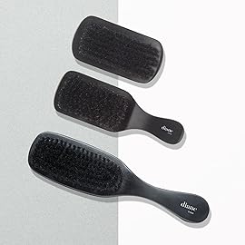 Diane 100% Boar Bristle Curved Brush for Men and Women - Detangling, Smoothing Wave Styles for Fine to Medium Hair, Restores Shine and Texture