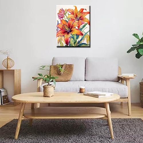 Vista 31 de Pintura artística de acuarela amarilla por número para adultos, principiantes, estudiantes, niños, regalo ideal de cumpleaños, aniversario, plantas