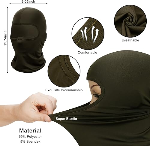 Miniatura 5 de 4 Pcs Balaclava Face Ski Mask Full Face Cover Hood Shiesty Masks for Men Women