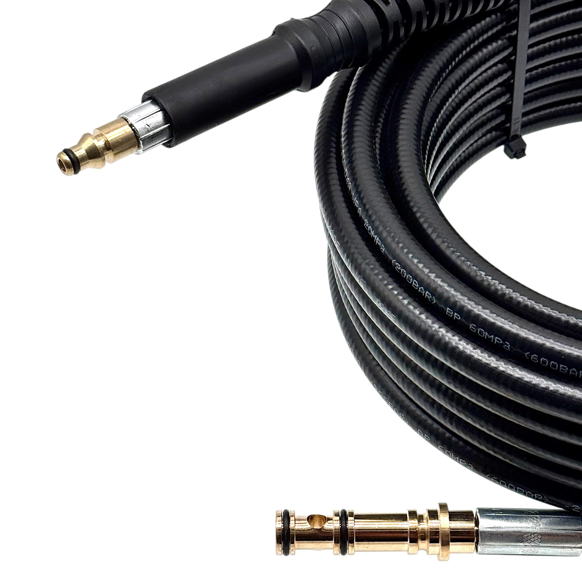 Tubo ad alta pressione adatto per idropulitrice Nilfisk Premium 190 P 160.2, ricambio per 6528611, versione Superflex per Compact Dynamic Core Excellent serie (10 metri)
