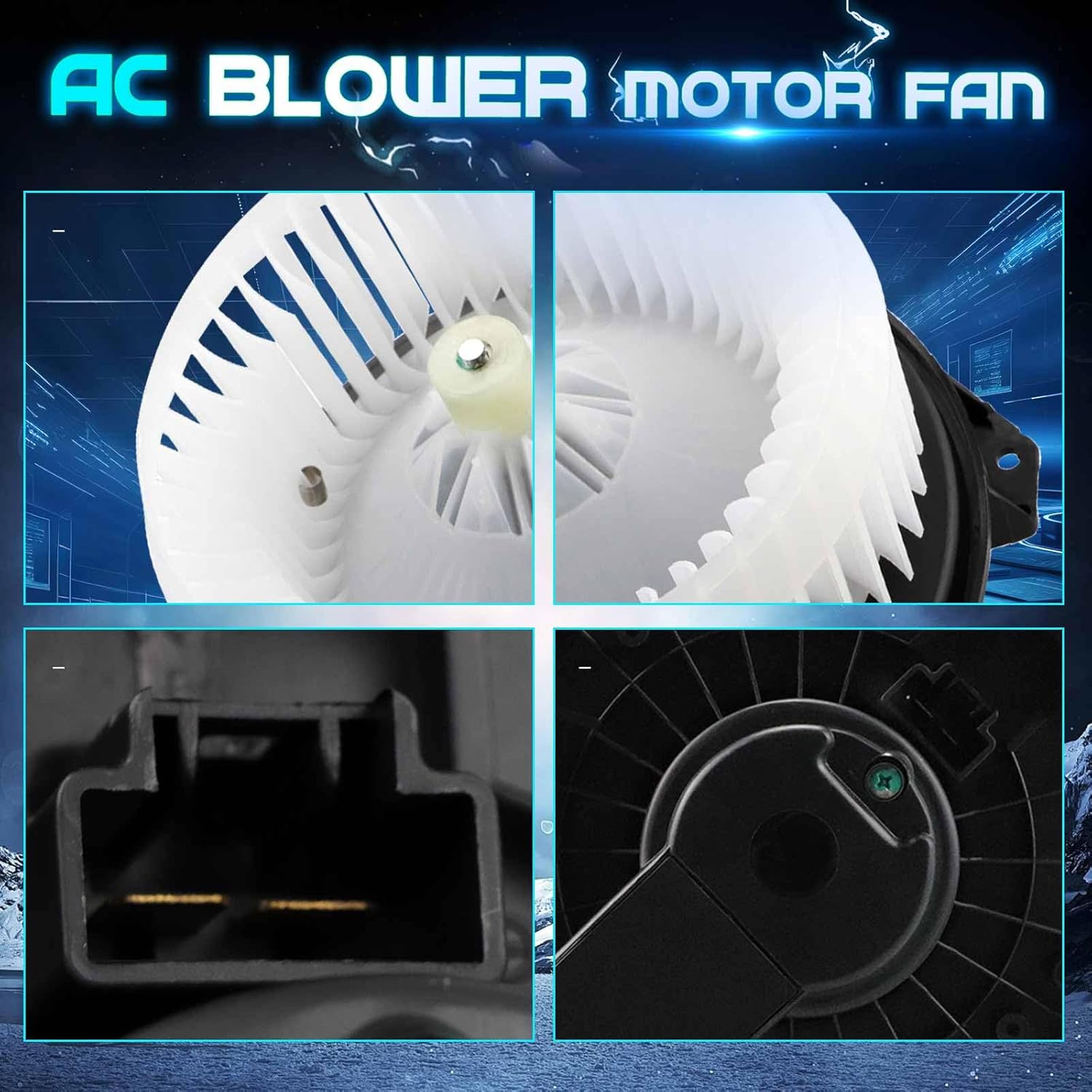 HVAC Heater Blower Motor with Wheel Fan Cage Fits 2007-2015 Mazda CX-9, Replaces TD11-61-B10 700289